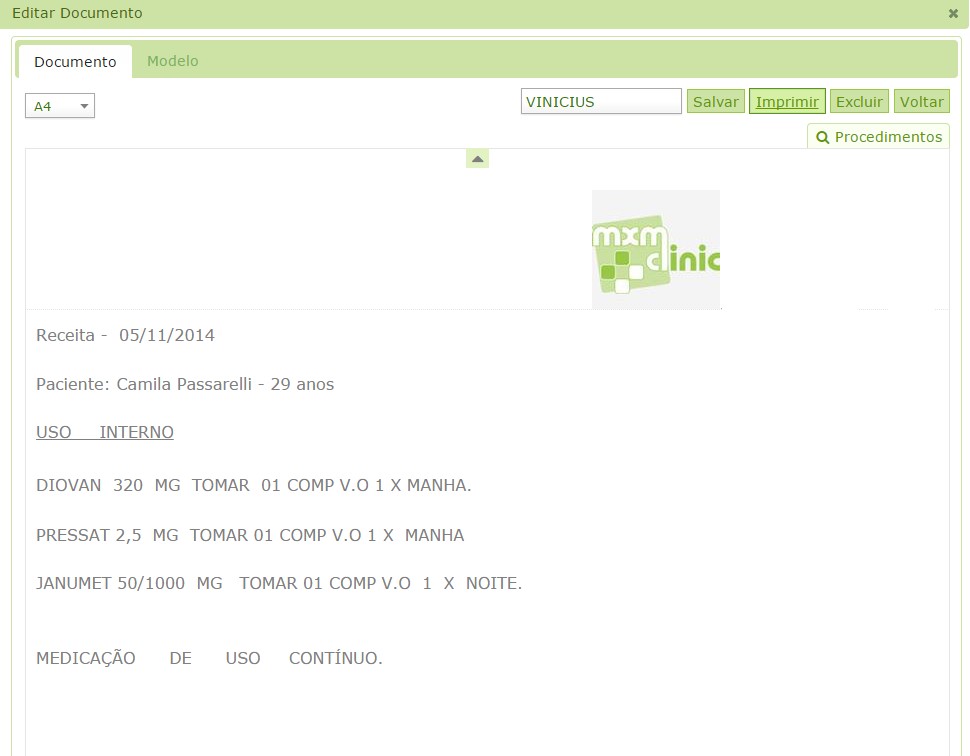receitas e atestados clínica online