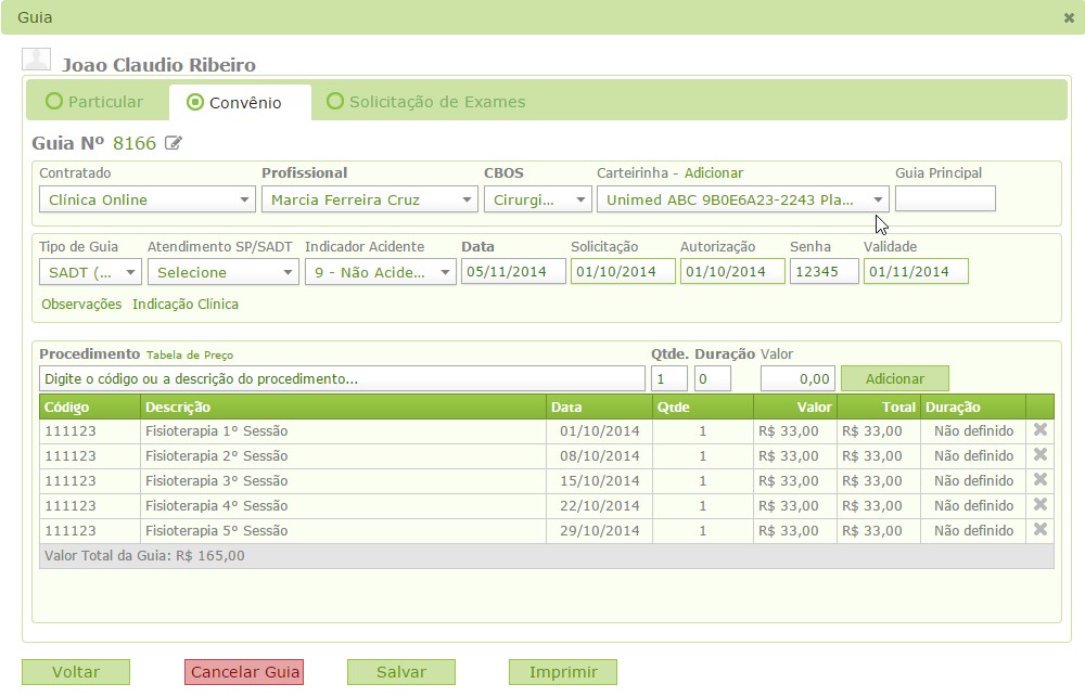 tiss guia clínica online